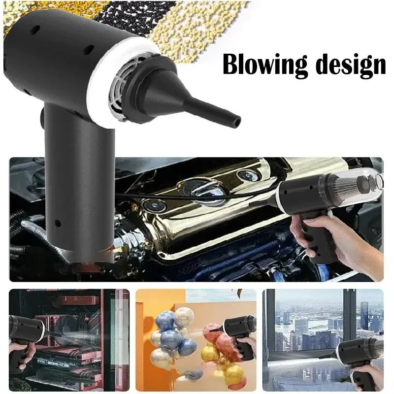 Wireless Car Vacuum Cleaner USB Charging 1200Mah Portable Cleaning Appliance Mini Wet and Dry Blow Vacuum Cleaner Household